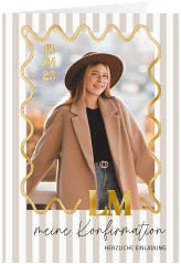 Klick: Details zu Konfirmationseinladung "Modern Wave" anzeigen Konfirmationseinladung Modern Wave