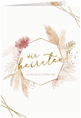 Einladungskarte Hochzeit "Bohostyle"