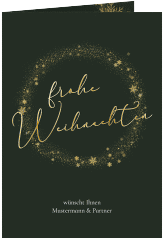 Business-Weihnachtskarte "Glitzerkranz"