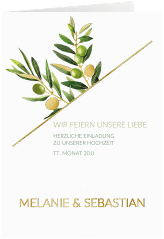 Klick: Details zu Einladungskarte Hochzeit "Olivenzweig" anzeigen Einladungskarte Hochzeit "Olivenzweig"