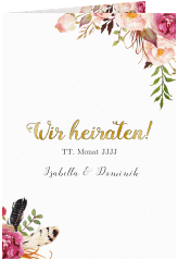 Klick: Details zu Einladungskarte Hochzeit "Flowers" anzeigen Einladungskarte Hochzeit "Flowers"