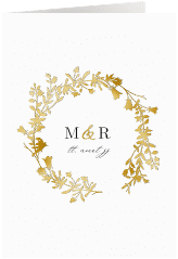 Dankeskarte Hochzeit "Filigree"