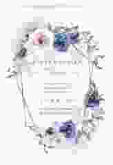 Einladungskarte Hochzeit "Dustyblue"
