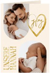 Geburtskarte Glücksfreude