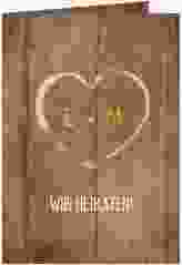 Einladungskarte Hochzeit "Wood"