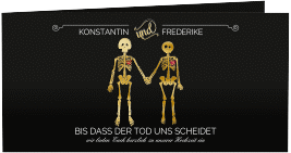 Klick: Details zu Hochzeitseinladung "Bones" anzeigen Hochzeitseinladung "Bones"