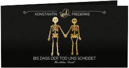 Klick: Details zu Dankeskarte Hochzeit "Bones" anzeigen Dankeskarte Hochzeit "Bones"