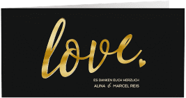 Danksagung Hochzeit "Glam"