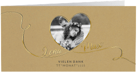 Danksagung Hochzeit "Herzensbund"