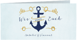 Klick: Details zu Dankeskarte Hochzeit "Anker" anzeigen Dankeskarte Hochzeit "Anker"