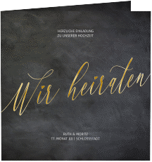 Klick: Details zu Hochzeitseinladung "Chalkboard" anzeigen Hochzeitseinladung "Chalkboard"