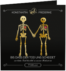 Klick: Details zu Hochzeitseinladung "Bones" anzeigen Hochzeitseinladung "Bones"