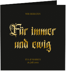 Klick: Details zu Hochzeitseinladung "Wednesday" anzeigen Hochzeitseinladung "Wednesday"