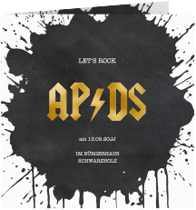 Hochzeitseinladung "Hardrock"