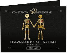 Klick: Details zu Danksagungskarte Hochzeit "Bones" anzeigen Danksagungskarte Hochzeit "Bones"