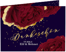 Danksagungskarte Hochzeit "Cherie"