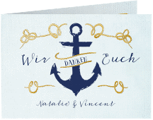 Klick: Details zu Dankeskarte Hochzeit "Anker" anzeigen Dankeskarte Hochzeit "Anker"