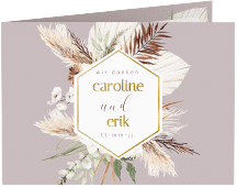 Danksagungskarte Hochzeit "Bohemian"