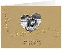 Danksagung Hochzeit "Herzensbund"