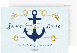 Klick: Details zu Save the Date-Postkarte "Anker" anzeigen Save the Date-Postkarte "Anker"