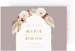 Save the Date-Postkarte "Blumenbogen"