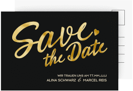 Save the Date-Postkarte "Glam"