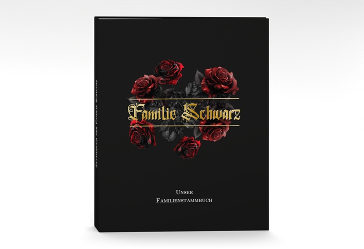 Stammbuch A4 Gothic Rose Stammbuch A4 schwarz gold