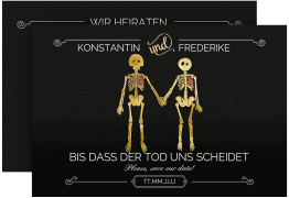 Klick: Details zu Save the Date-Karte "Bones" anzeigen Save the Date-Karte Bones