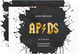 Save the Date-Karte "Hardrock"