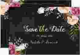 Save the Date-Karte Flowers