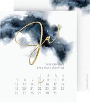 Klick: Details zu Save the Date-Kalenderblatt "Aquarellic" anzeigen Save the Date-Kalenderblatt "Aquarellic"