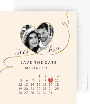 Klick: Details zu Save the Date-Kalenderblatt "Dolce" anzeigen Save the Date-Kalenderblatt "Dolce"