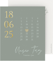 Klick: Details zu Save the Date-Kalenderblatt "Day" anzeigen Save the Date-Kalenderblatt "Day"