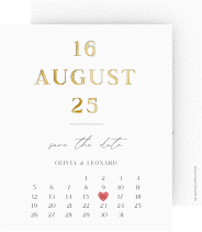 Save the Date-Kalenderblatt "Authentisch"