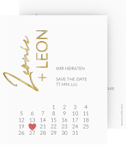 Klick: Details zu Save the Date-Kalenderblatt "Your Name" anzeigen Save the Date-Kalenderblatt "Your Name"