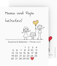 Klick: Details zu Save the Date-Kalenderblatt "Family" anzeigen Save the Date-Kalenderblatt "Family"