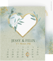 Save the Date-Kalenderblatt "Amore"