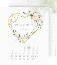 Klick: Details zu Save the Date-Kalenderblatt "Adore" anzeigen Save the Date-Kalenderblatt "Adore"