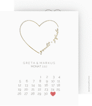 Save the Date-Kalenderblatt "Lebenstraum"