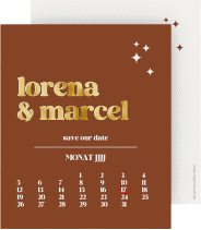 Save the Date-Kalenderblatt "Retro"