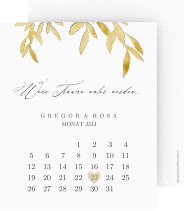 Klick: Details zu Save the Date-Kalenderblatt "Demure" anzeigen Save the Date-Kalenderblatt "Demure"