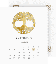 Save the Date-Kalenderblatt "Lebensbaum"