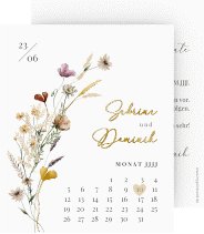 Klick: Details zu Save the Date-Kalenderblatt "Sauvages" anzeigen Save the Date-Kalenderblatt Sauvages