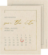 Klick: Details zu Save the Date-Kalenderblatt "Simple Line" anzeigen Save the Date-Kalenderblatt "Simple Line"