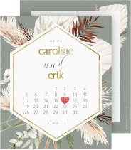 Klick: Details zu Save the Date-Kalenderblatt "Bohemian" anzeigen Save the Date-Kalenderblatt "Bohemian"