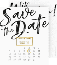 Klick: Details zu Save the Date-Kalenderblatt "Words" anzeigen Save the Date-Kalenderblatt "Words"