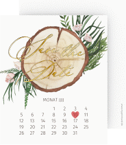 Klick: Details zu Save the Date-Kalenderblatt "Woodland" anzeigen Save the Date-Kalenderblatt "Woodland"