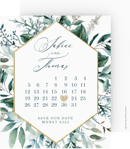 Klick: Details zu Save the Date-Kalenderblatt "Lumiere" anzeigen Save the Date-Kalenderblatt "Lumiere"