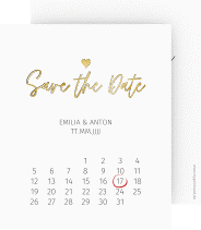 Save the Date-Kalenderblatt "Herzschlag"