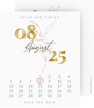 Save the Date-Kalenderblatt "Seed"